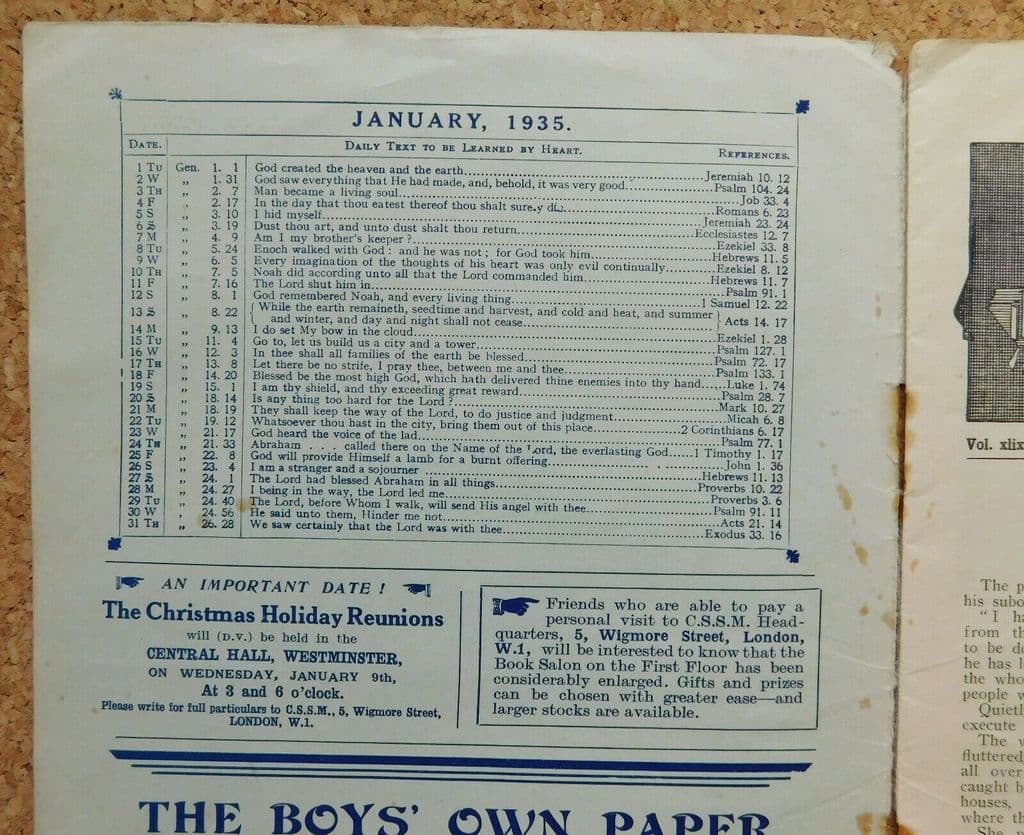 The Boys Magazine January 1935 Scripture Union Church Children Vintage 1930s